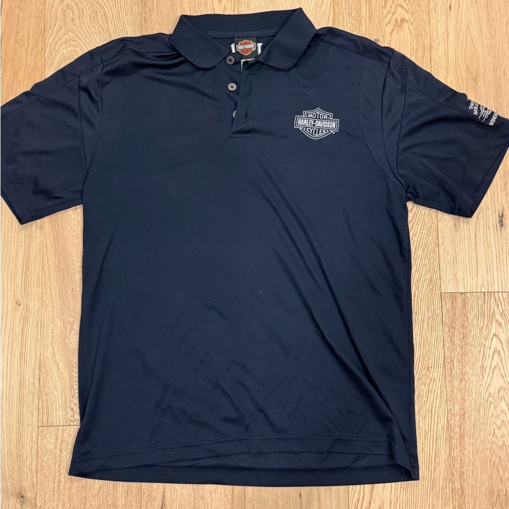 Harley-Davidson Men's Dark Blue Polo Shirt